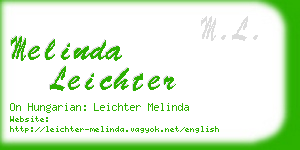 melinda leichter business card